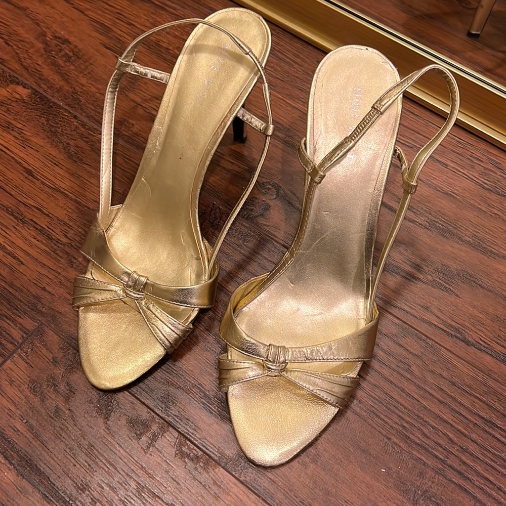 Nine West Gold Sandal Slingback